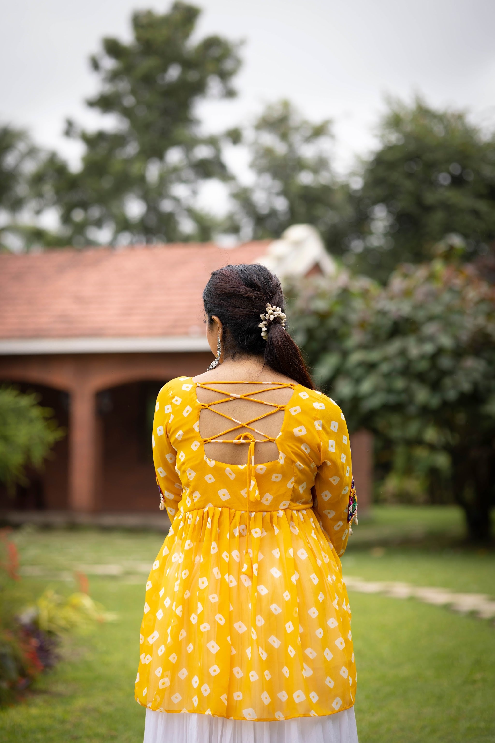 Navratri Yellow Megha Lehenga Set