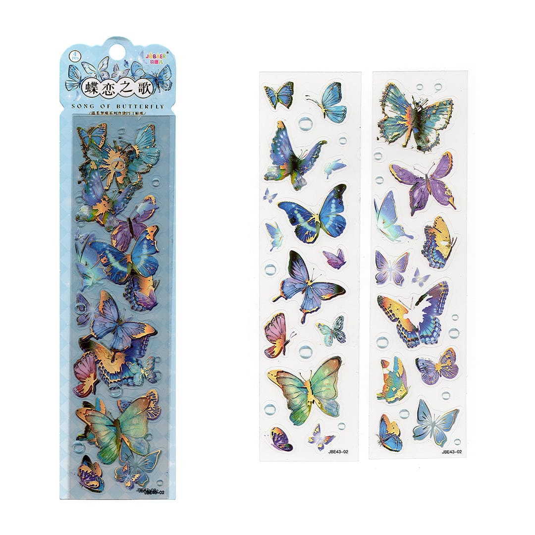 Ocean & Flower Theme PET sticker cards