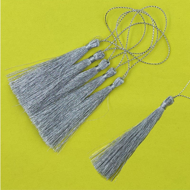 Long Silver Tassel