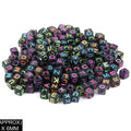 Square Abcd Alphabet Beads (Blk+Col)