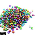 Idly Abcd Alphabet Beads (Metallic Col+Yellow)