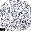 Idly Abcd Alphabet Beads (Wt+Blk)