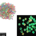 Square Abcd Alphabet Beads (Milky Wt+Col)