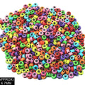 Idly White Star Design Beads (Col+Blk)
