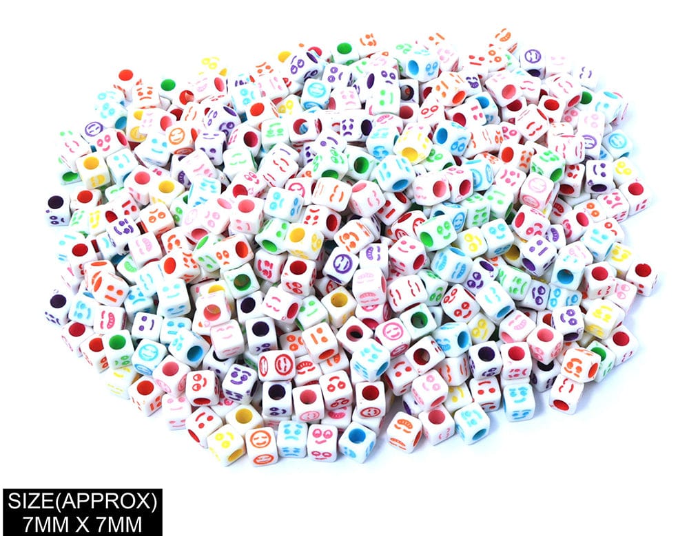 Square Smile Beads (Wt+Col)