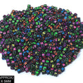 Square Abcd Alphabet Beads (Blk+Col)