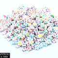 Flower Abcd Alphabet Beads (Wt+Col)