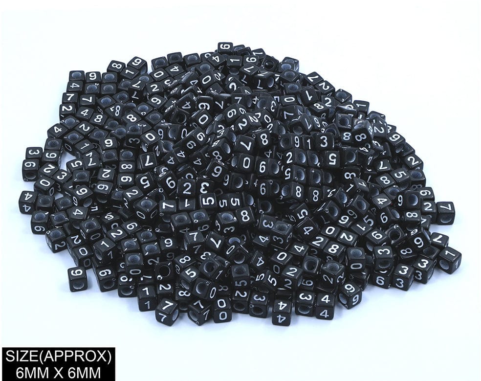 Square 1234 Beads (Blk+Wt)