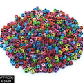 Square Abcd Alphabet Beads (Col+Blk)