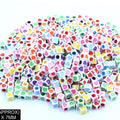 Square Heart Beads (Wt+Col)