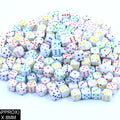 Square Dise Beads (Wt+Col)