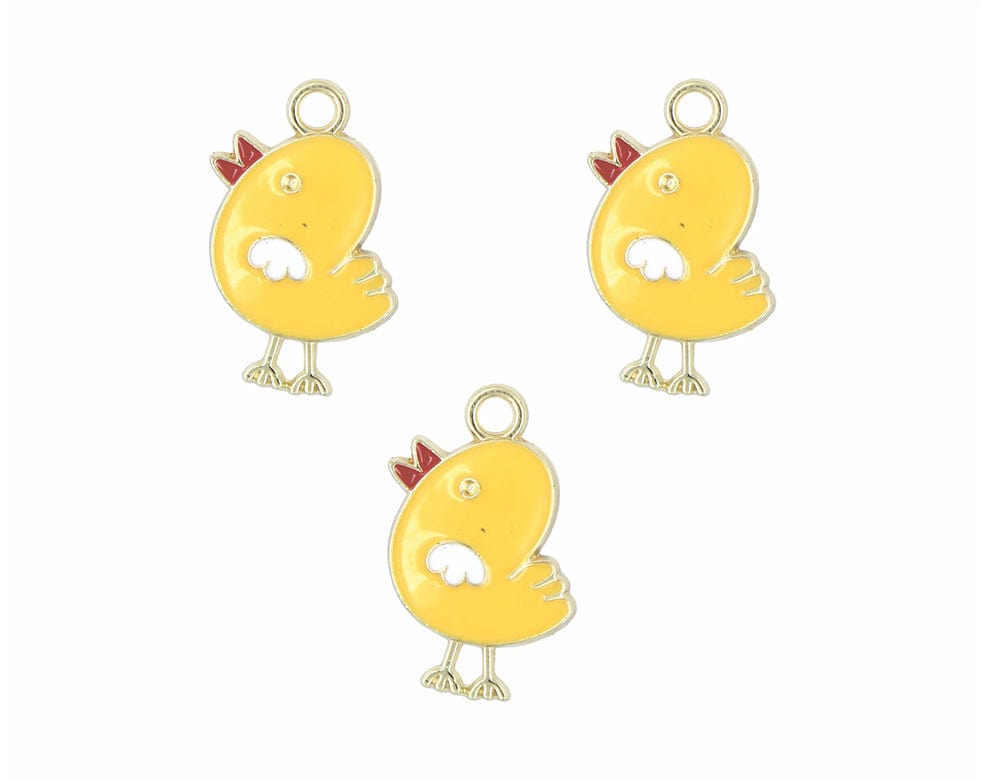 Chicken Enamel Pendant Charms