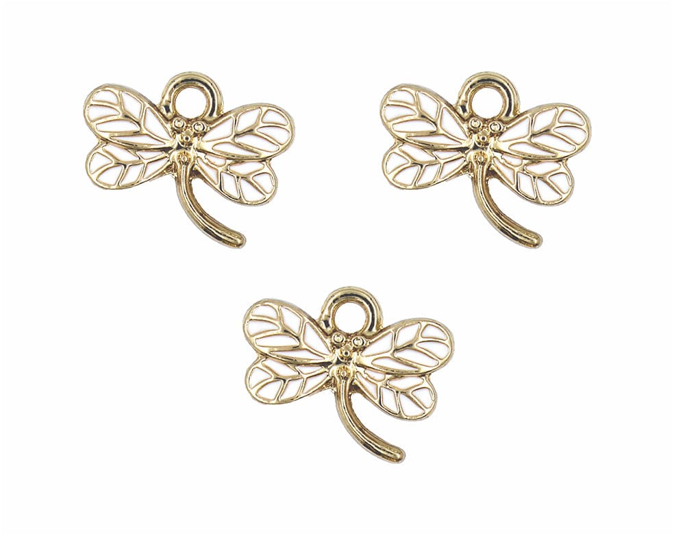 Dragonfly Enamel Pendant Charms