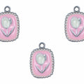 Tulip Flower Enamel Pendant Charms