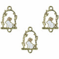 Rabbit Seating On Swing Enamel Pendant Charms