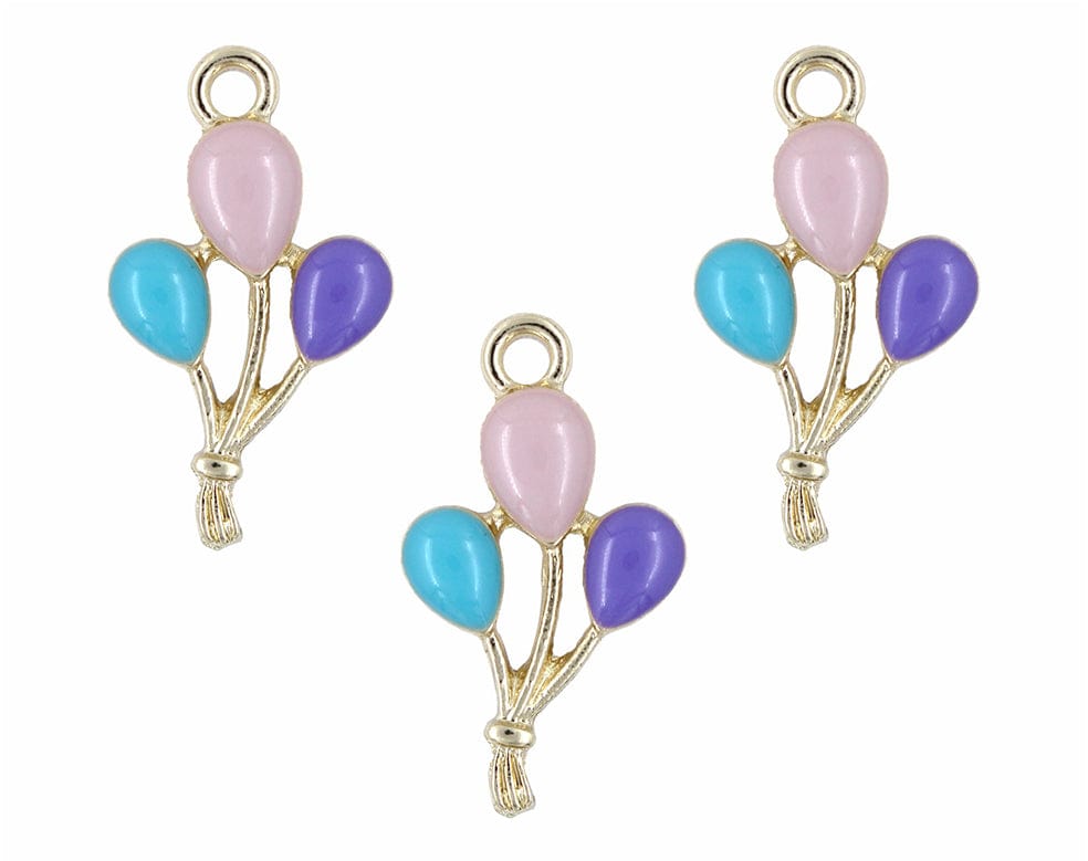 Balloon Enamel Pendant Charms - A
