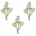 Heart Balloon Enamel Pendant Charms