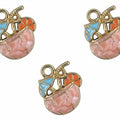Coconut Milk Juice Drinks Enamel Pendant Charms - A