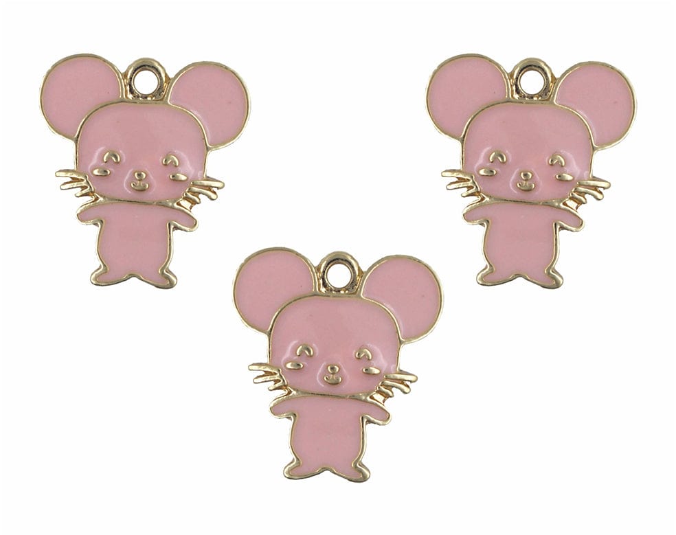 Mouse Enamel Pendant Charms