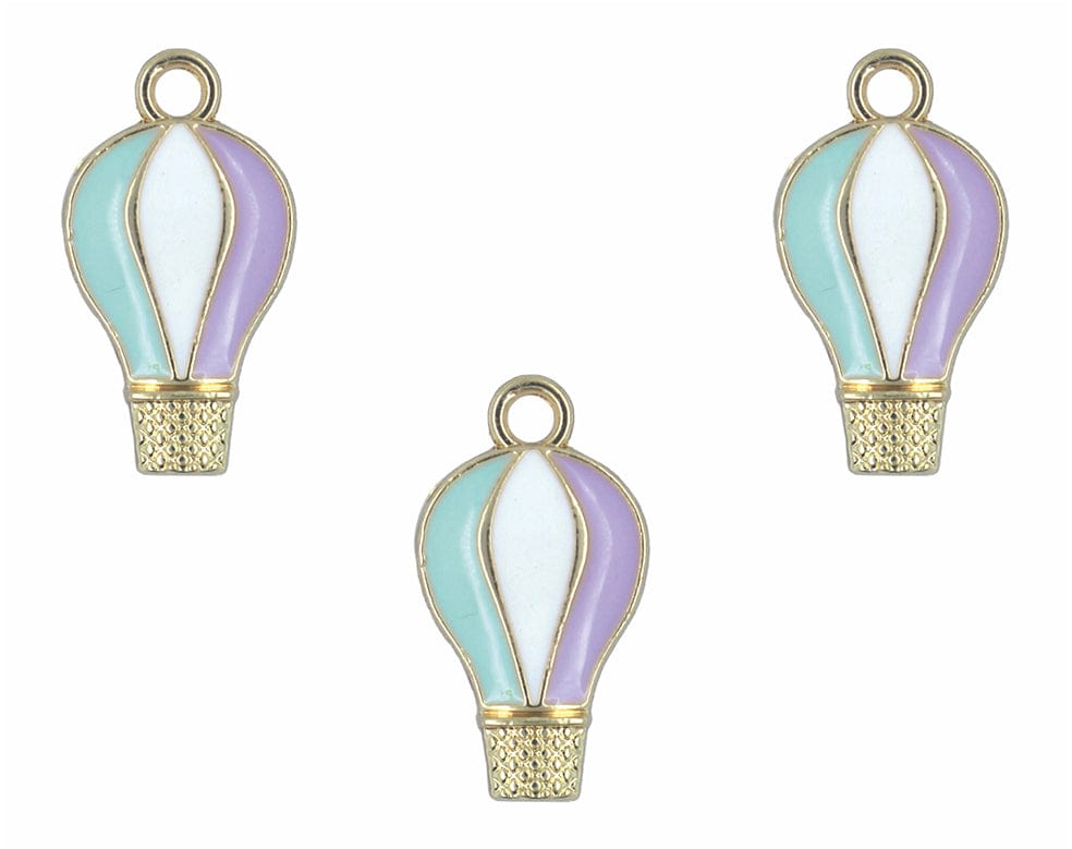 Hot Air Balloon Enamel Pendant Charms