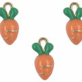 Carrot Enamel Pendant Charms - B