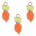 Carrot Enamel Pendant Charms - C