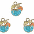 Coconut Milk Juice Drinks Enamel Pendant Charms - B
