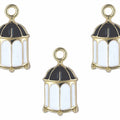 Bird Cage Enamel Pendant Charms