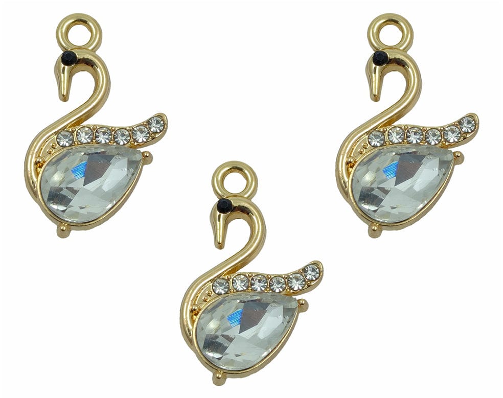 Swan Enamel Pendant Charms
