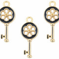 Key Enamel Pendant Charms