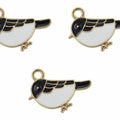 Bird Enamel Pendant Charms - B