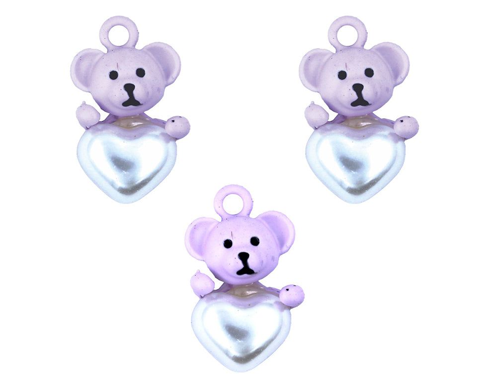 Purple Teddy With Heart