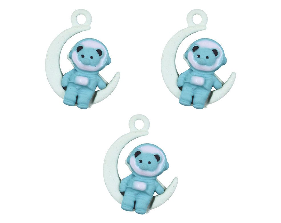 Blue Bear Seating On Moon
