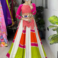 Navratri Pink Panghat Lehenga Set