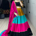 Navratri Multicolor Pachrang Lehenga Set