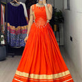 Navratri Orange Ambaa Lehenga Set