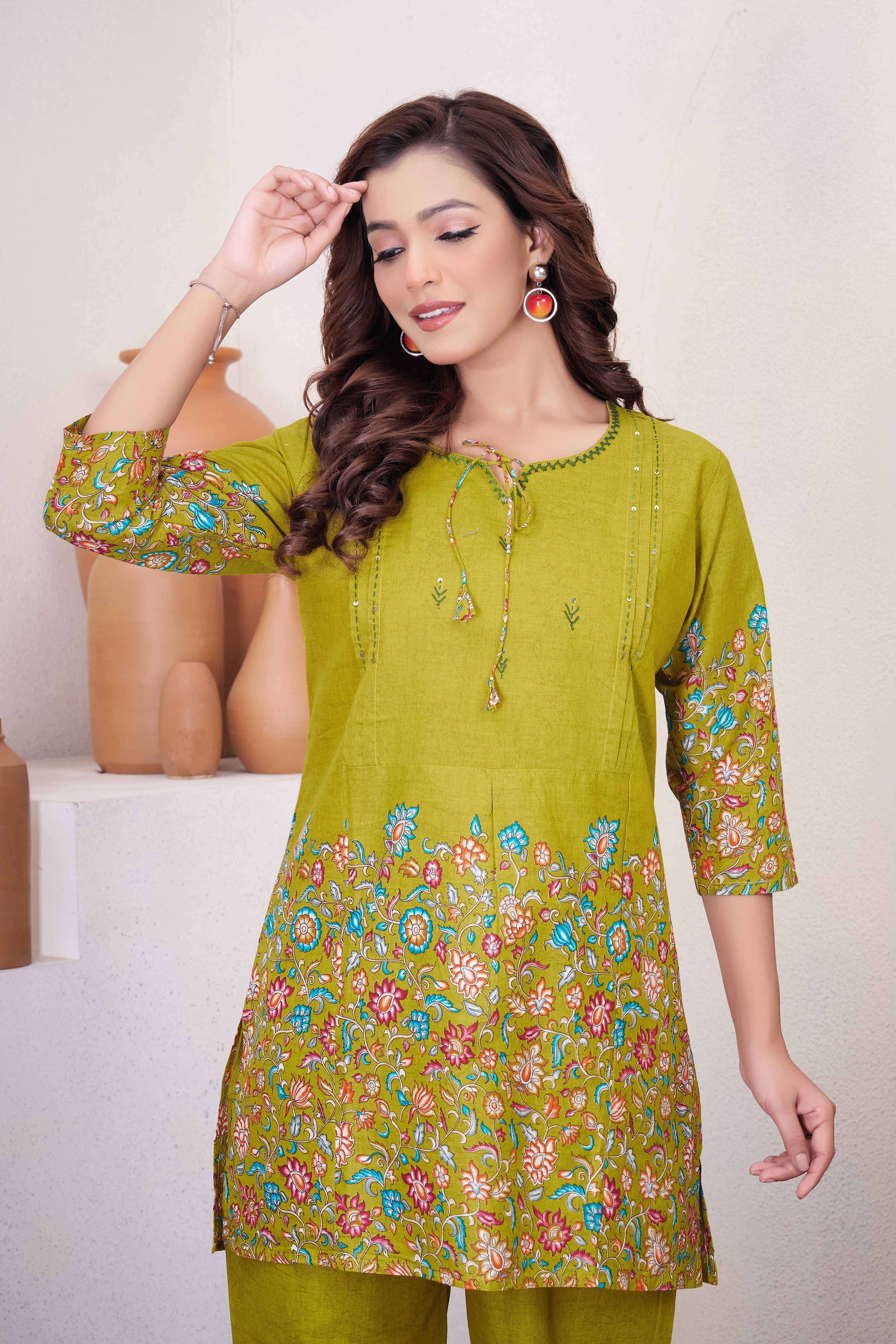 Hanch Pure Cotton Printed Co-Ords Set – Lemon Yellow