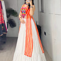 Navratri Kesari Kurti Lehenga Set