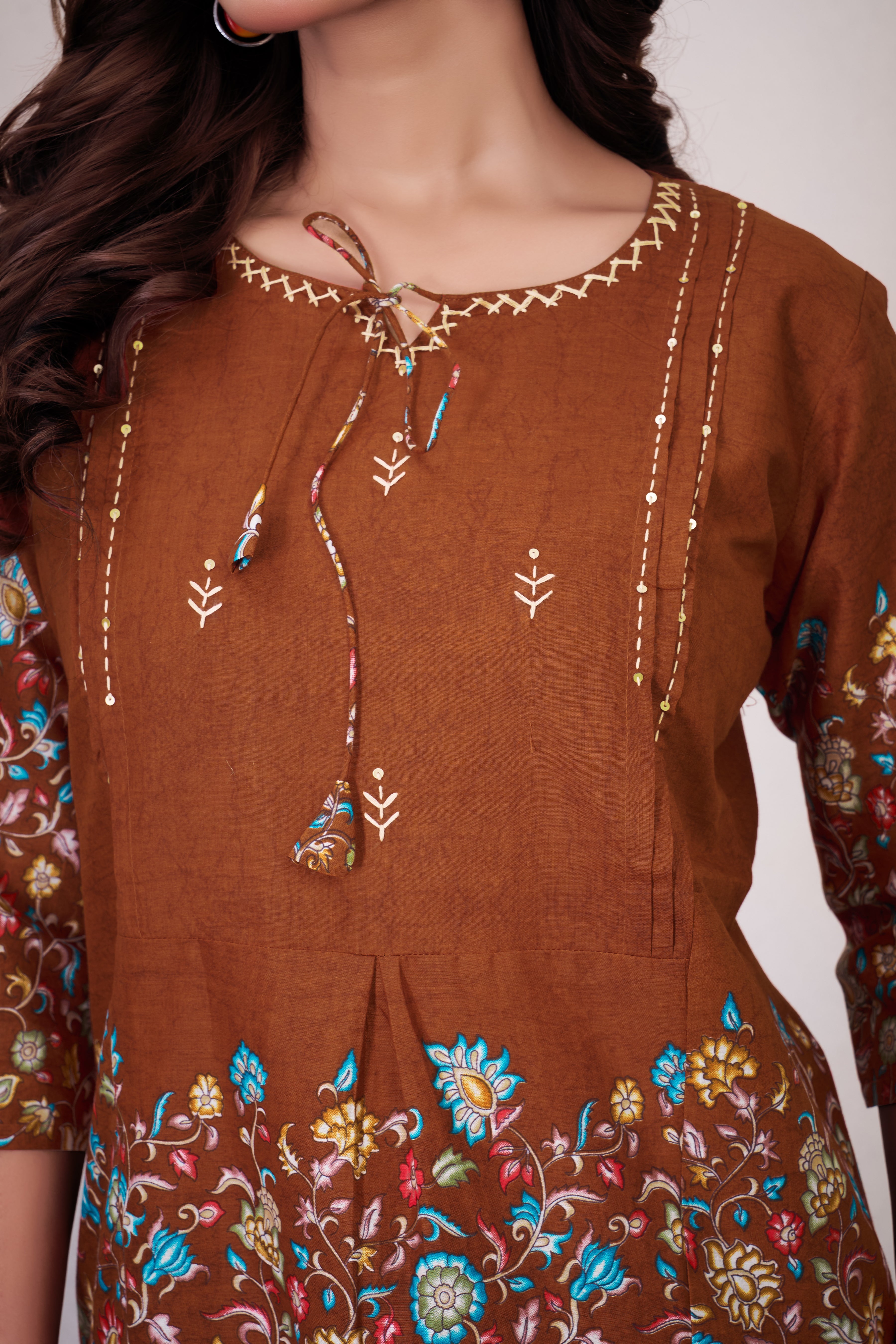Hanch Pure Cotton Printed Co-Ords Set – Rust