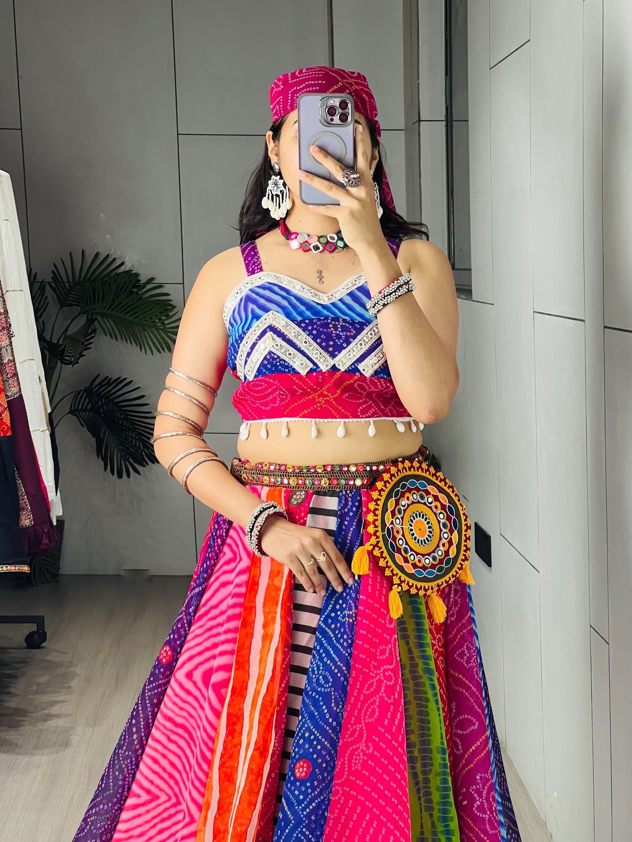 Hanch Navratri Multicolor Rangili Lehenga Set