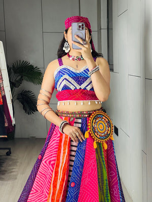 Hanch Navratri Multicolor Rangili Lehenga Set