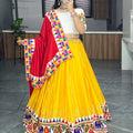 Navratri Yellow Red Lehenga Set