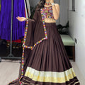Navratri Brown Chocolate Lehenga Set