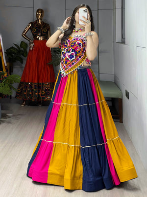 Navratri Multicolor Vaalam Lehenga Set