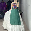 Navratri Green Kurti Lehenga Set