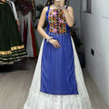 Navratri Royal Blue Kurti Lehenga Set