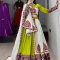 Navratri Printed Arches Patch Work Lehenga Set