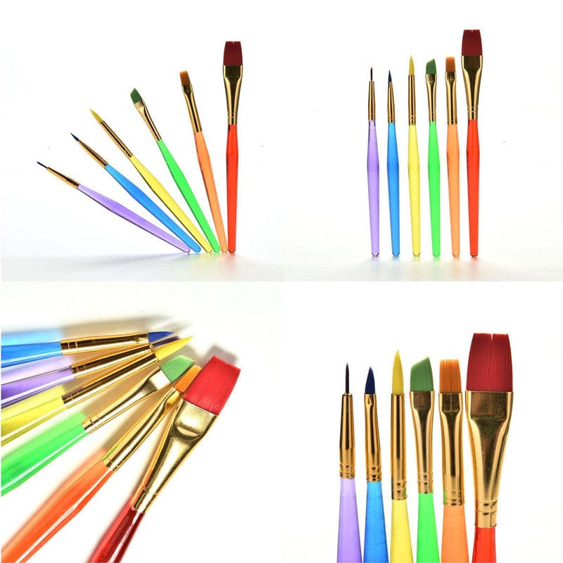 6 Pc  Mix Brush Set