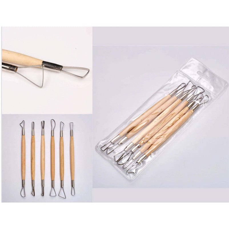 6 Pc 2 Side Wire Clay Sculpting Tool