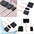 3 Pc Sponge Brush Wooden Handle